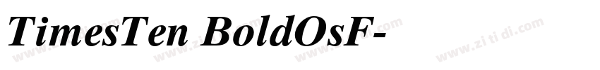TimesTen BoldOsF字体转换